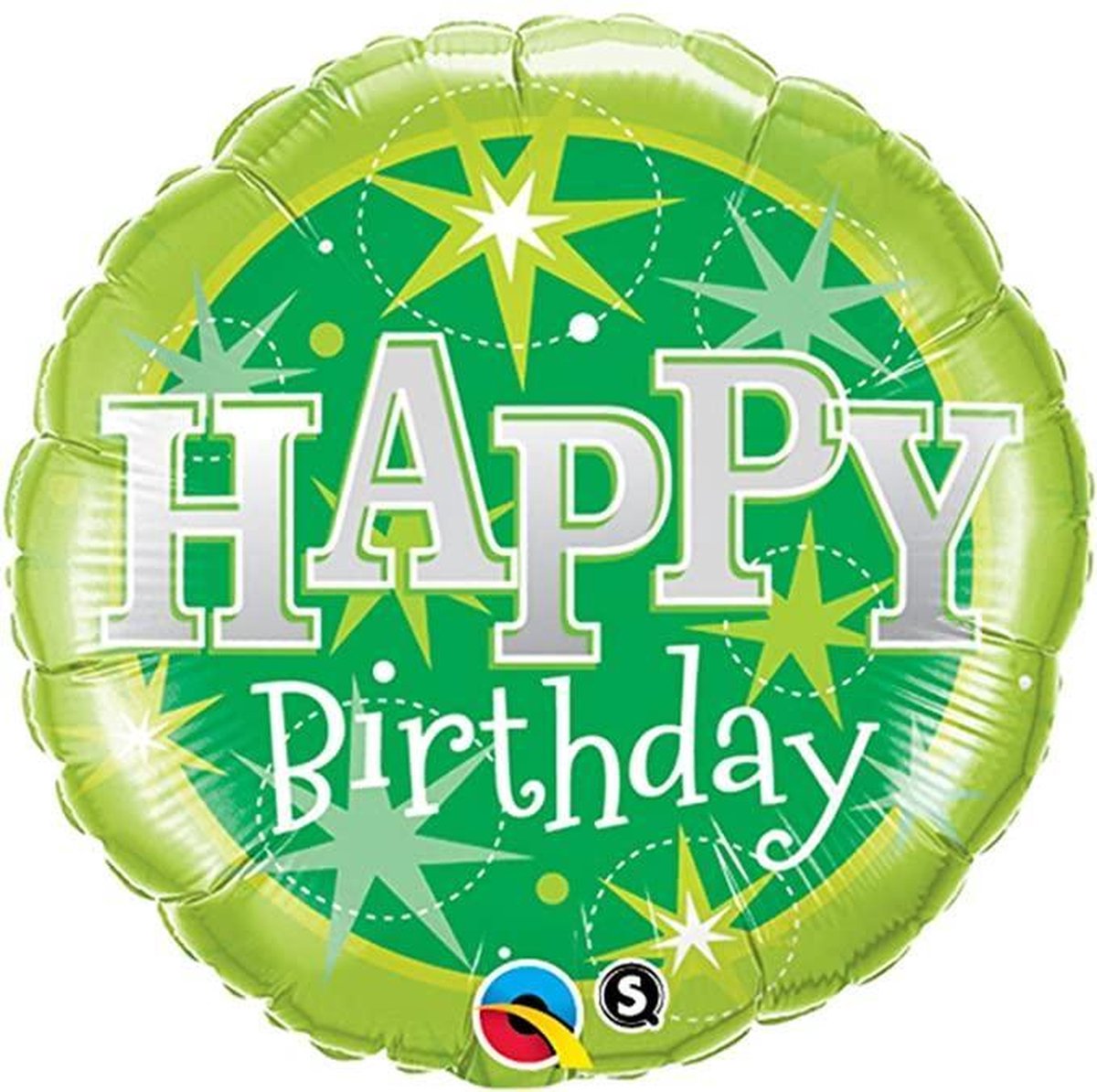 Folieballon | Happy Birthday  Groen| 46 cm | Helium & Lucht